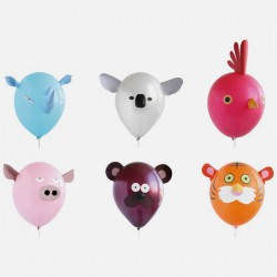 Boutique-Originale : 6 ballons animaux - à décorer soi-même