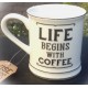 Boutique-Originale : Mug - La vie commence avec un café