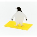 Carte postale à construire - Pingouin