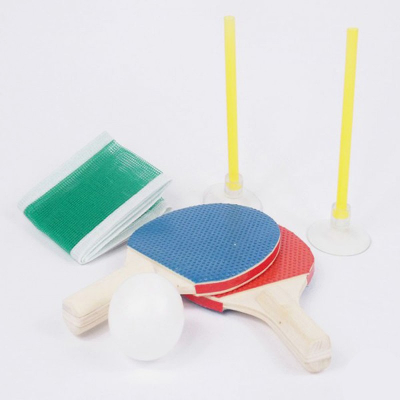 Ping Pong pour bureau (filet ventouse, balle et raquettes)