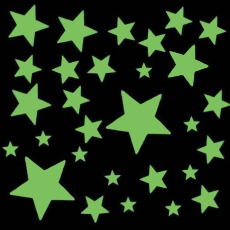 Étoiles phosphorescentes autocollantes