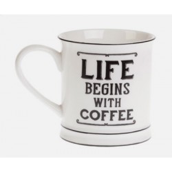 Boutique-Originale : Mug - La vie commence avec un café