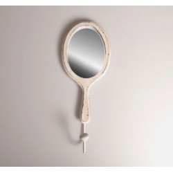 Boutique-Originale : Miroir crochet blanc